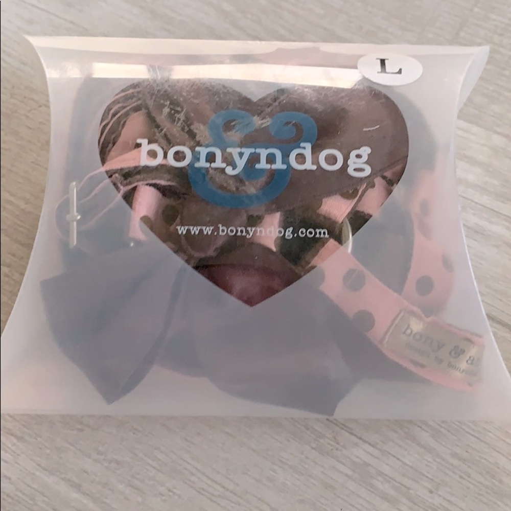 bonyndog Brown and Pink Polkadot Harness & Leash